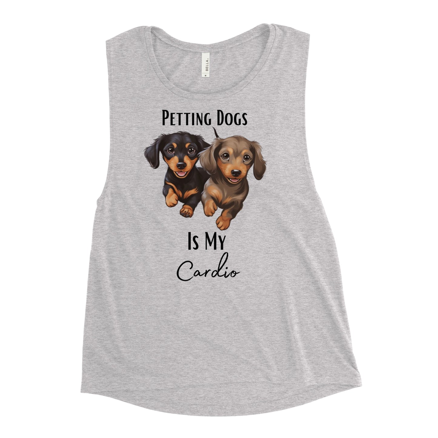 Pablo and Chapo Ladies’ "Petting Dogs Is My Cardio" Muscle Tank